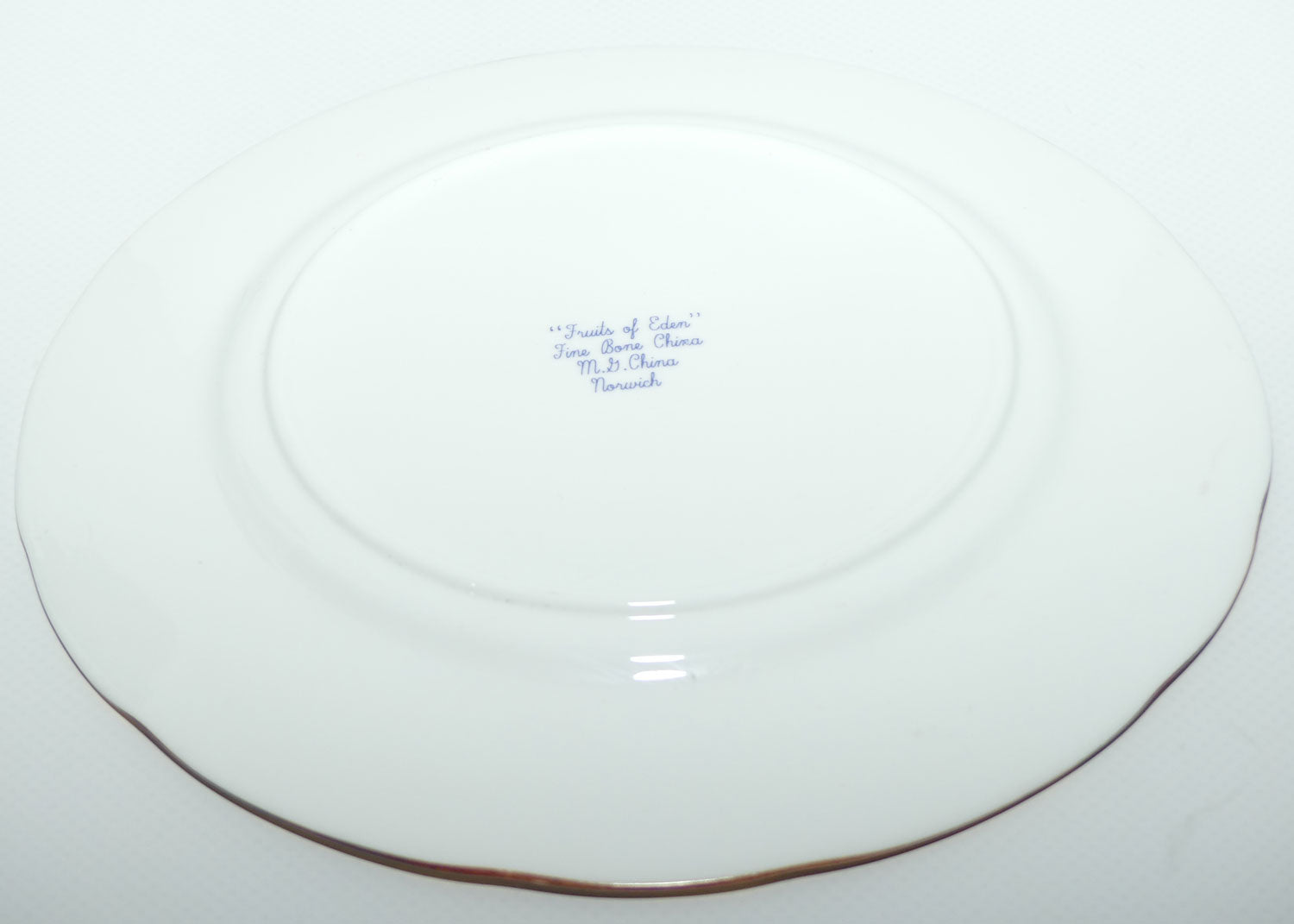 Fruits of Eden Bone China plate #6 | Damsons, Cherries, Strawberries and Grapes by AJ Heritage