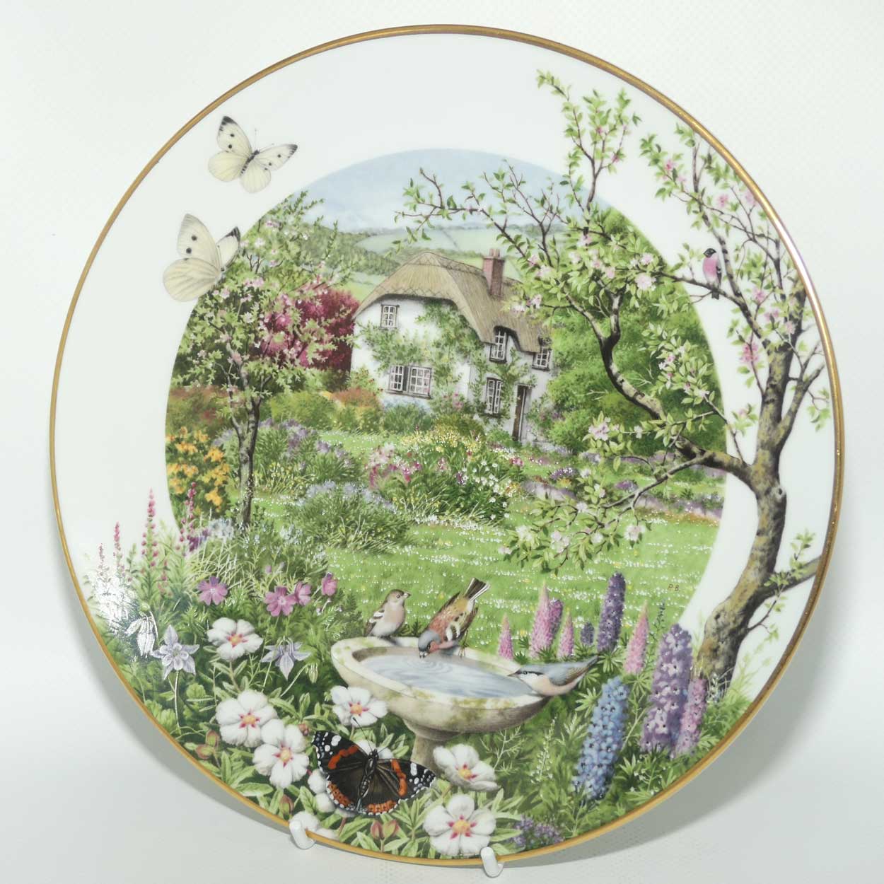 Royal Worcester for Franklin Porcelain | Peter Barnett | Months series | plate #6 | June in a Country Garden