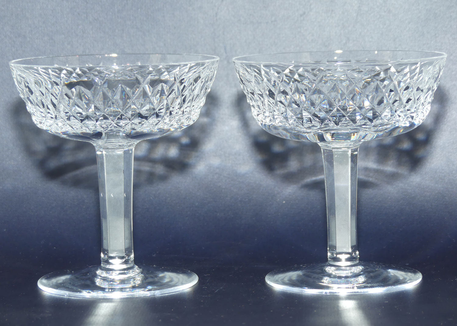 Waterford Crystal Alana pattern set of 6 Champagne Saucers | 75ml