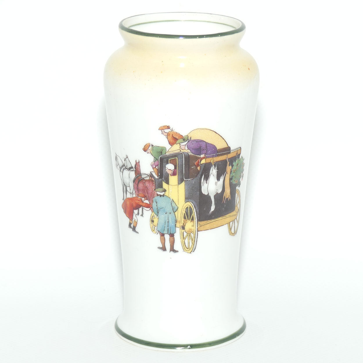 Royal Doulton Coaching Days | White Ground vase | Shape 767 #1 | E3804