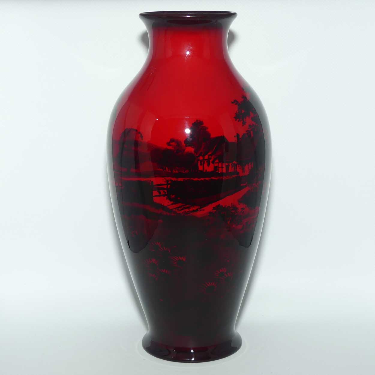 Royal Doulton Flambe Countryside vase | Bulbous shape | 7798