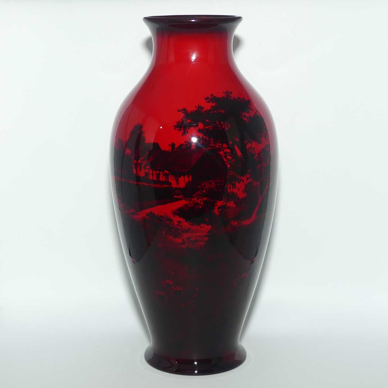 Royal Doulton Flambe Countryside vase | Bulbous shape | 7798