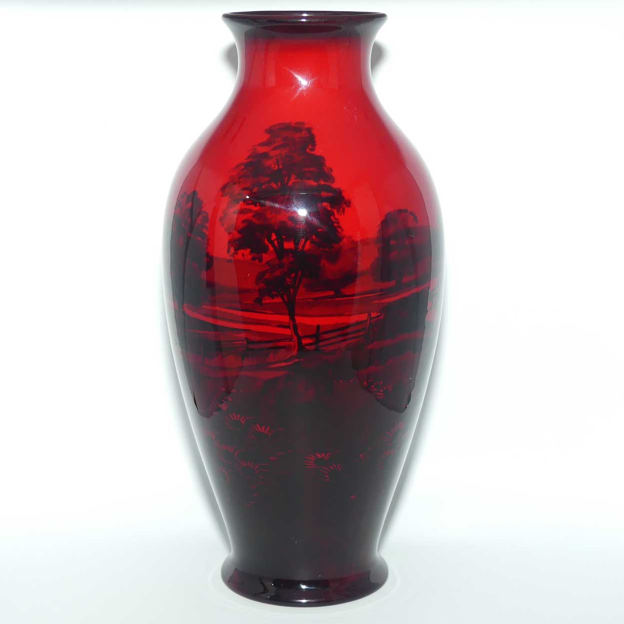 Royal Doulton Flambe Countryside vase | Bulbous shape | 7798