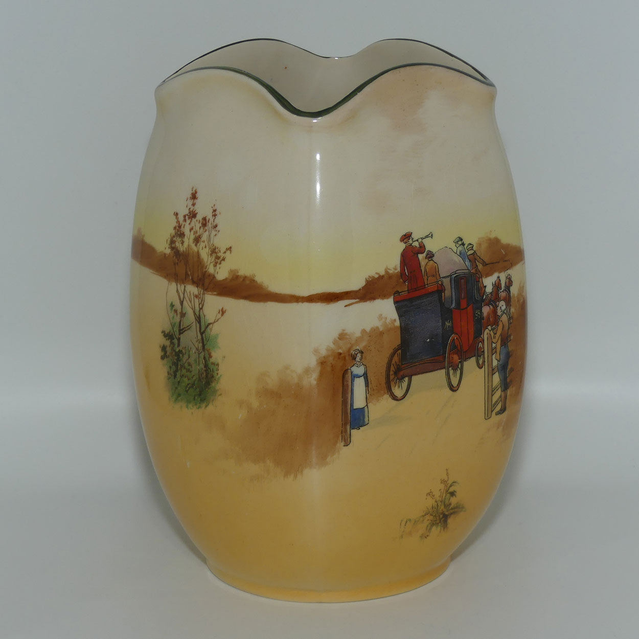 Royal Doulton Coaching Days square section vase | Shape 7992