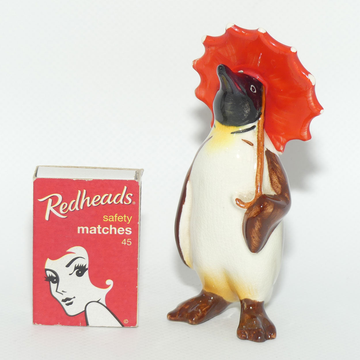 #0802 Beswick Penguin holding Umbrella