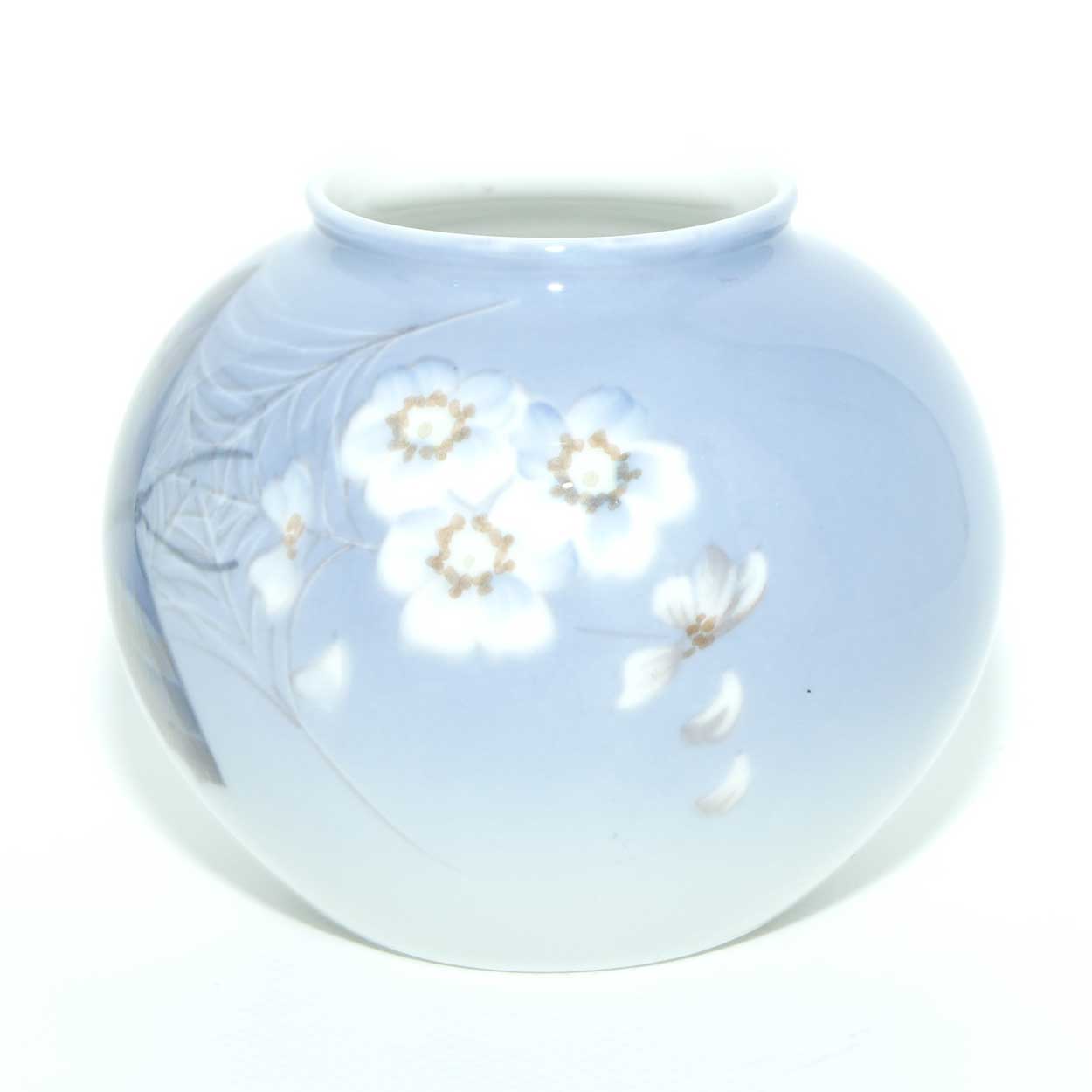 Royal Copenhagen vase | Butterflies and Spider Web | #2390