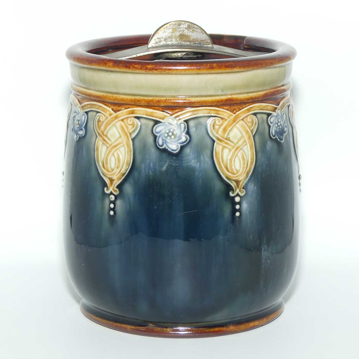 Royal Doulton stoneware tobacco jar | tobacco humidor 8345 | Scrolling design