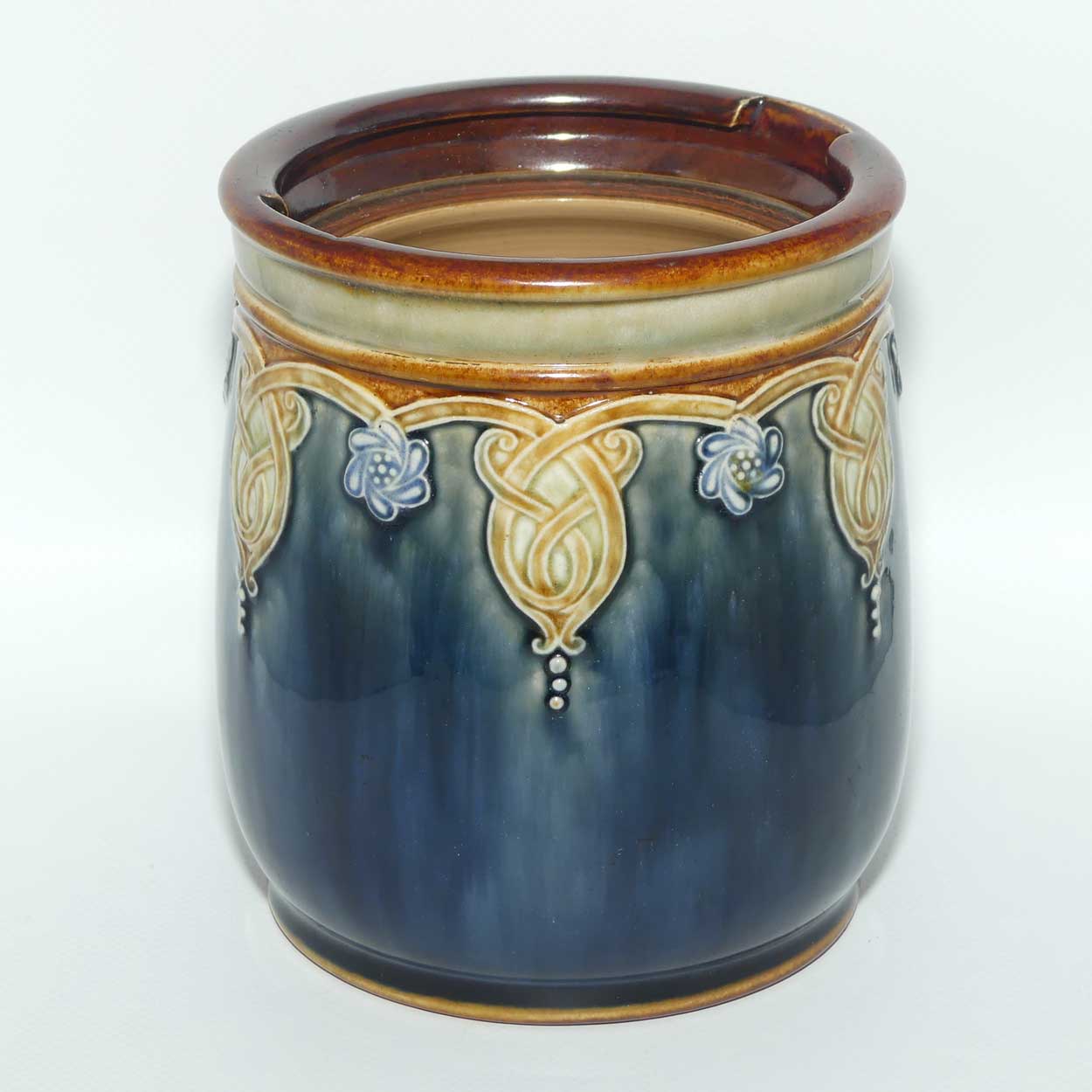 Royal Doulton stoneware tobacco jar | tobacco humidor 8345 | Scrolling design