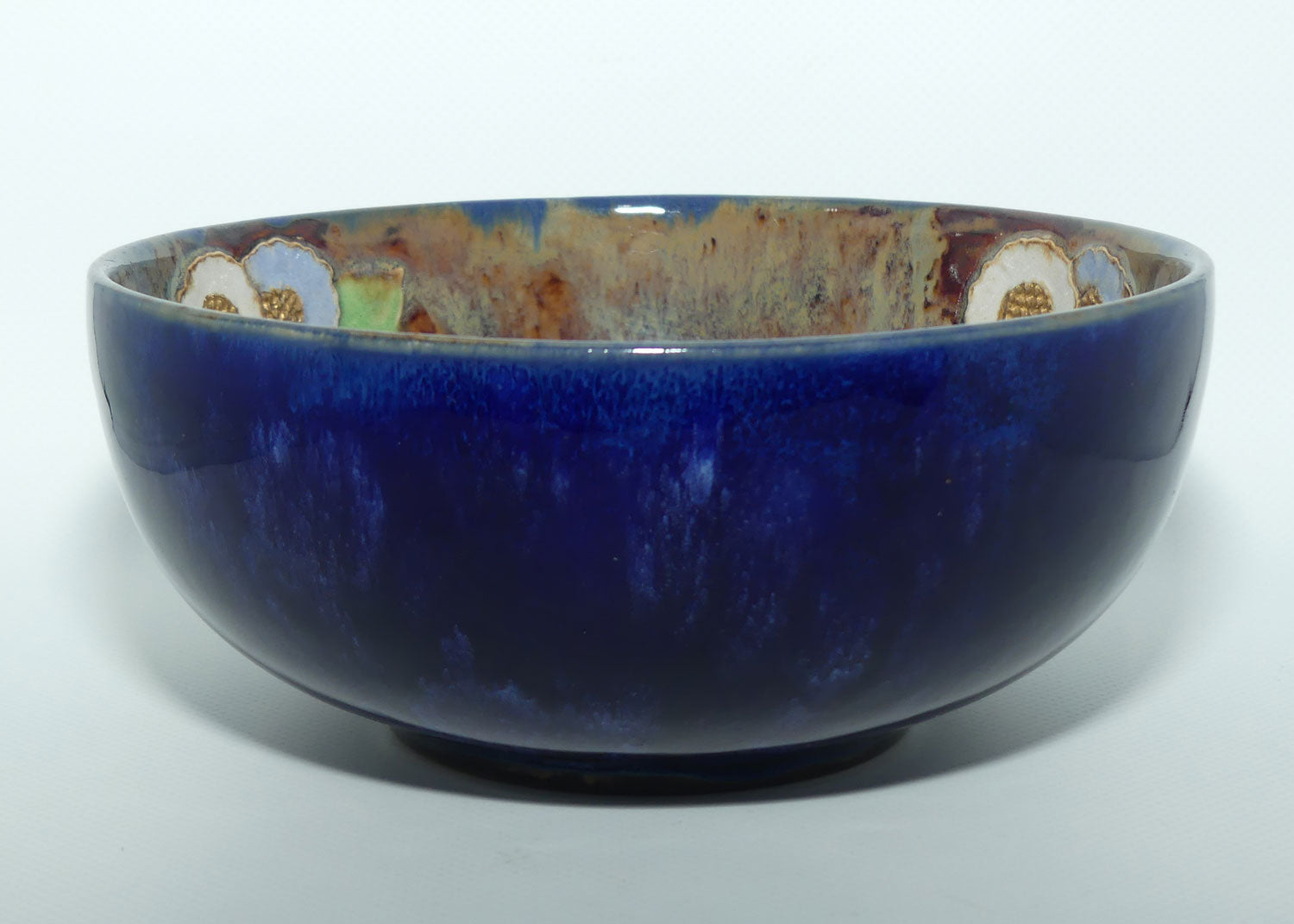 Royal Doulton Stoneware Enamelled centre bowl with Floral Decoration | Winnie Bowstead