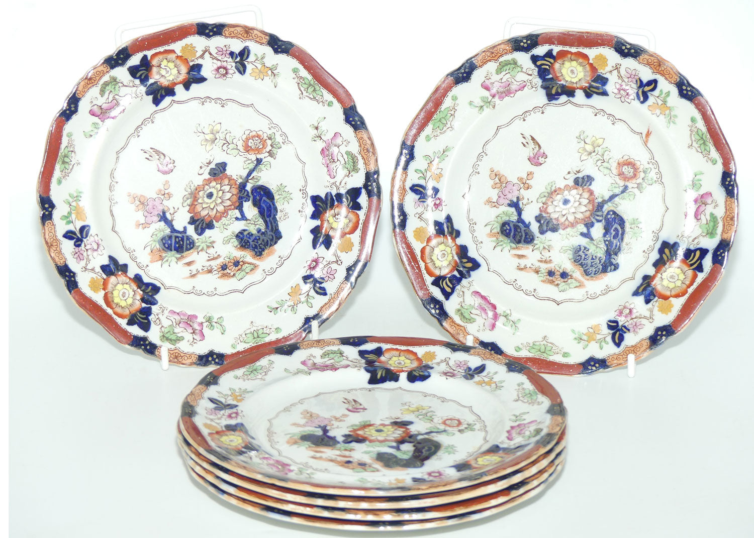 Masons Ironstone set of 6 plates | 18cm diam | Pattern B9178