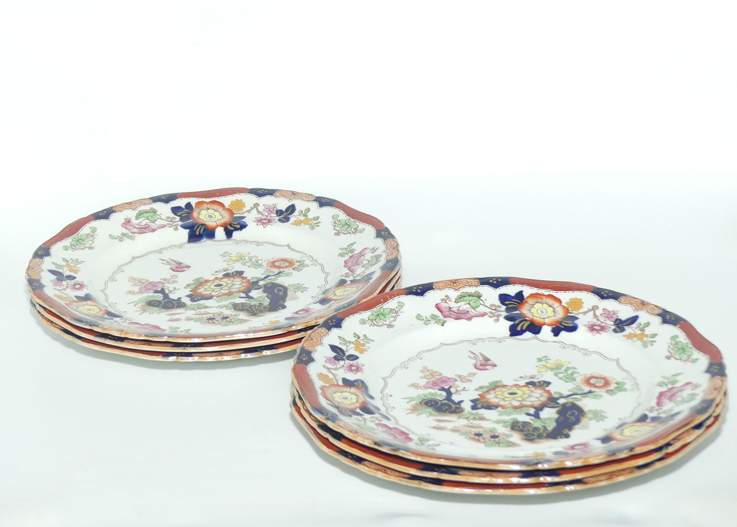 Masons Ironstone set of 6 plates | 18cm diam | Pattern B9178