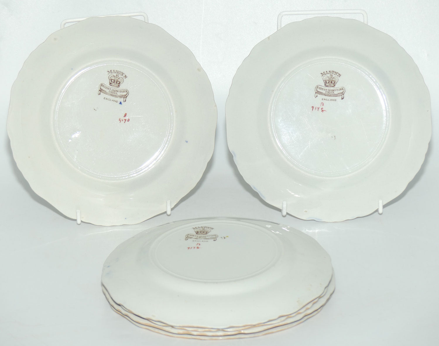 Masons Ironstone set of 6 plates | 18cm diam | Pattern B9178