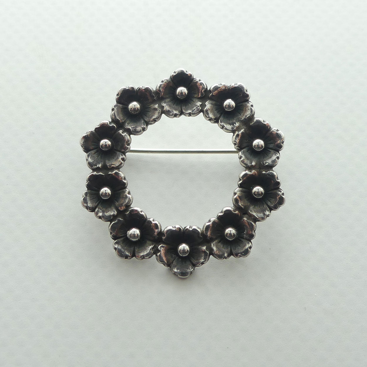 Niels Erik From | NE From | Sterling Silver Denmark | Poppy Wreath brooch