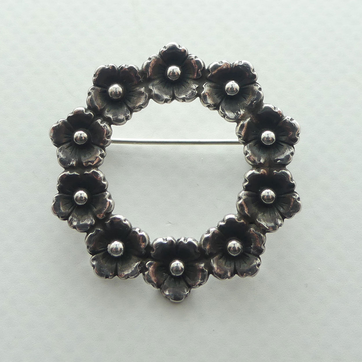 Niels Erik From | NE From | Sterling Silver Denmark | Poppy Wreath brooch