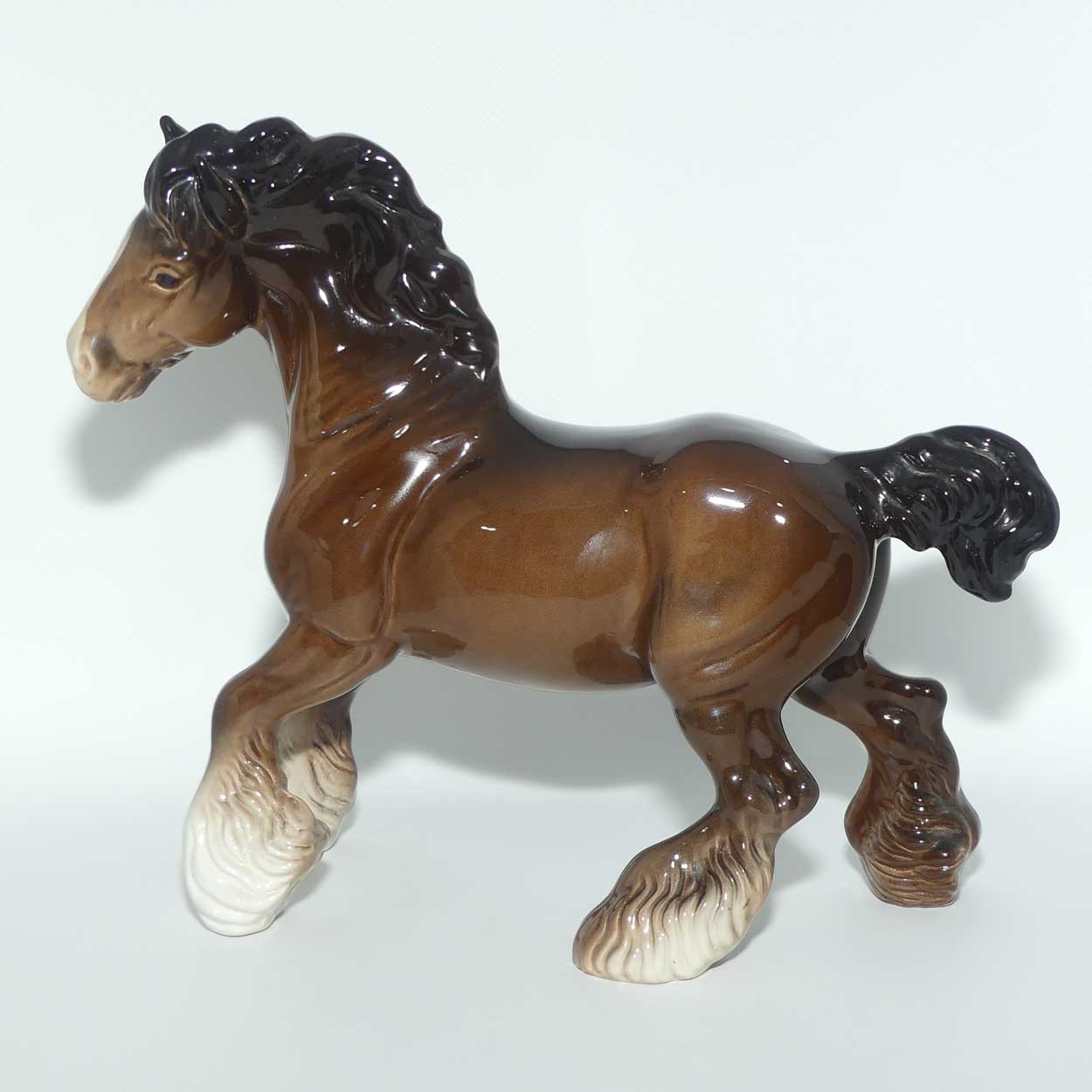 #0975 Beswick Cantering Shire | Brown | Gloss