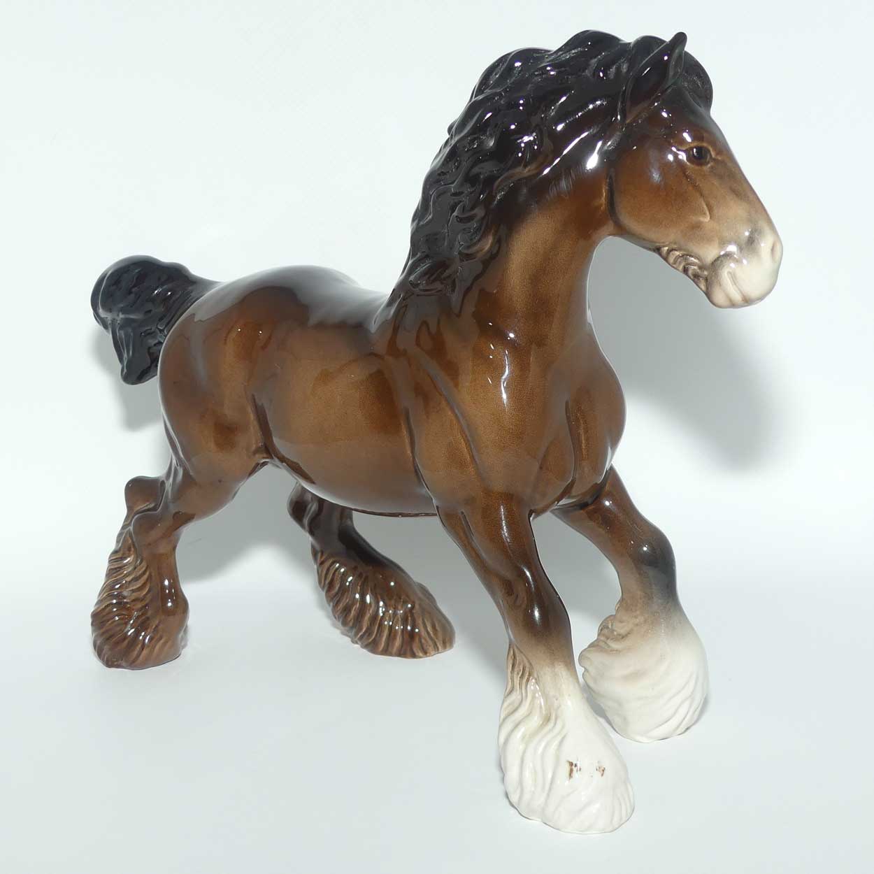 #0975 Beswick Cantering Shire | Brown | Gloss