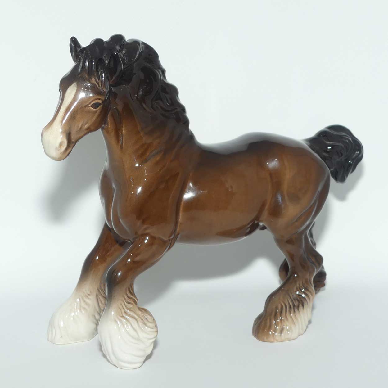 #0975 Beswick Cantering Shire | Brown | Gloss