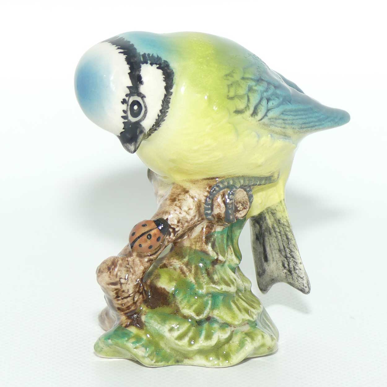 #0992B Beswick Blue Tit | Ladybug on Branch | #1