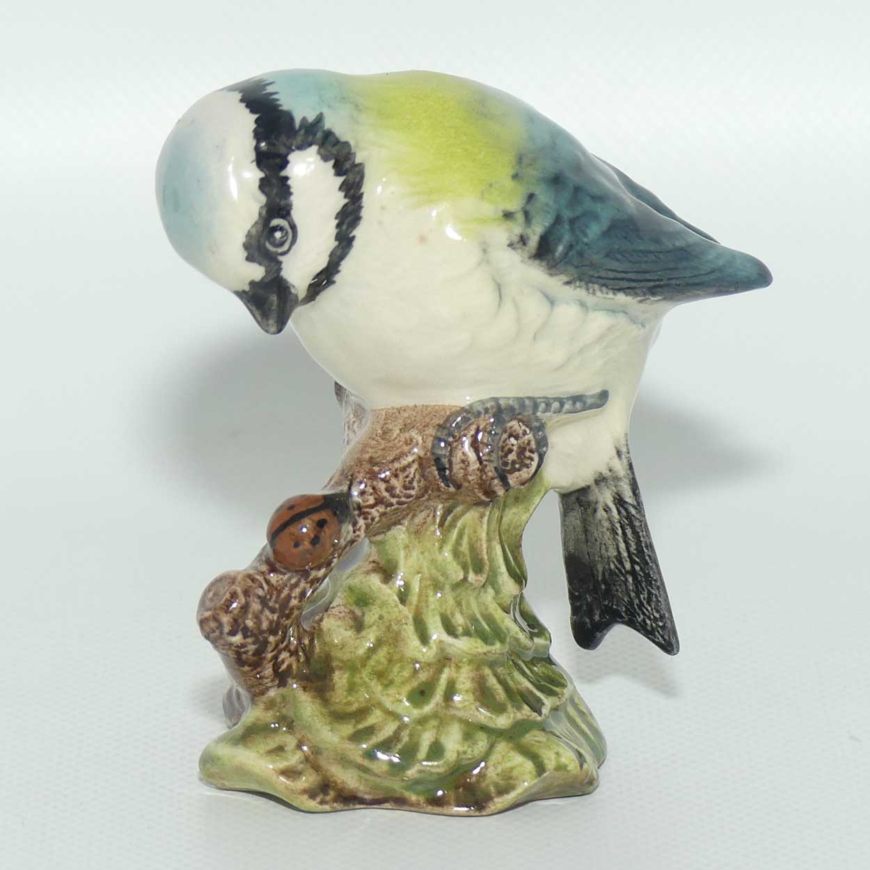 #0992B Beswick Blue Tit | Ladybug on Branch | #3