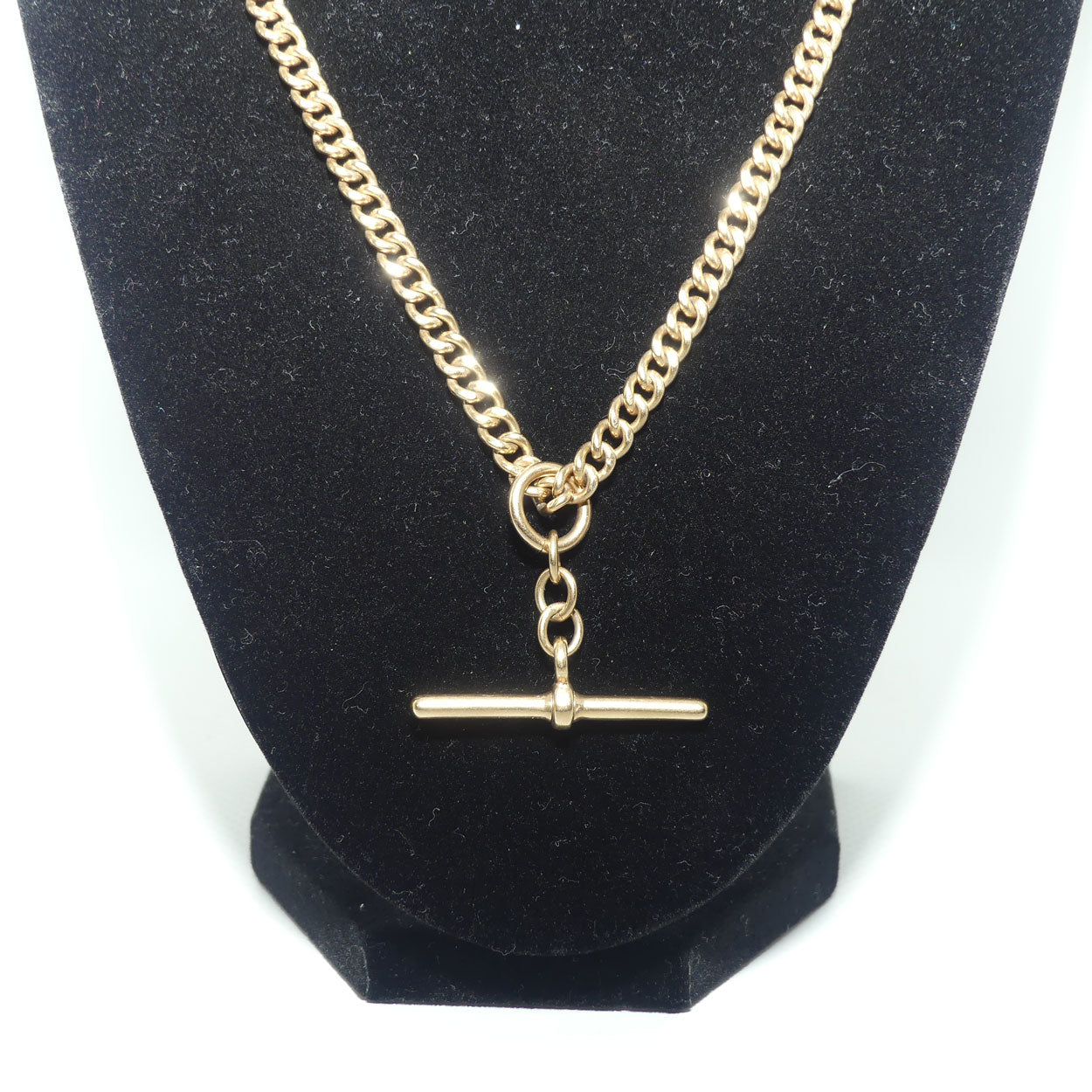Victorian era 9ct Yellow Gold Albert chain and t bar | 40.37g | Valued $10400