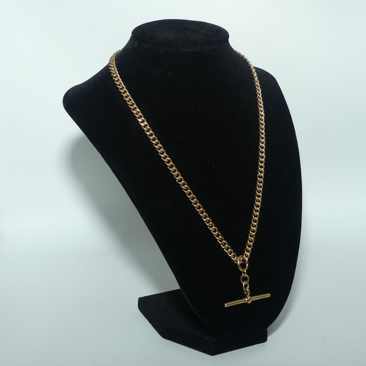 Victorian era 9ct Yellow Gold Albert chain and t bar | 40.37g | Valued $10400