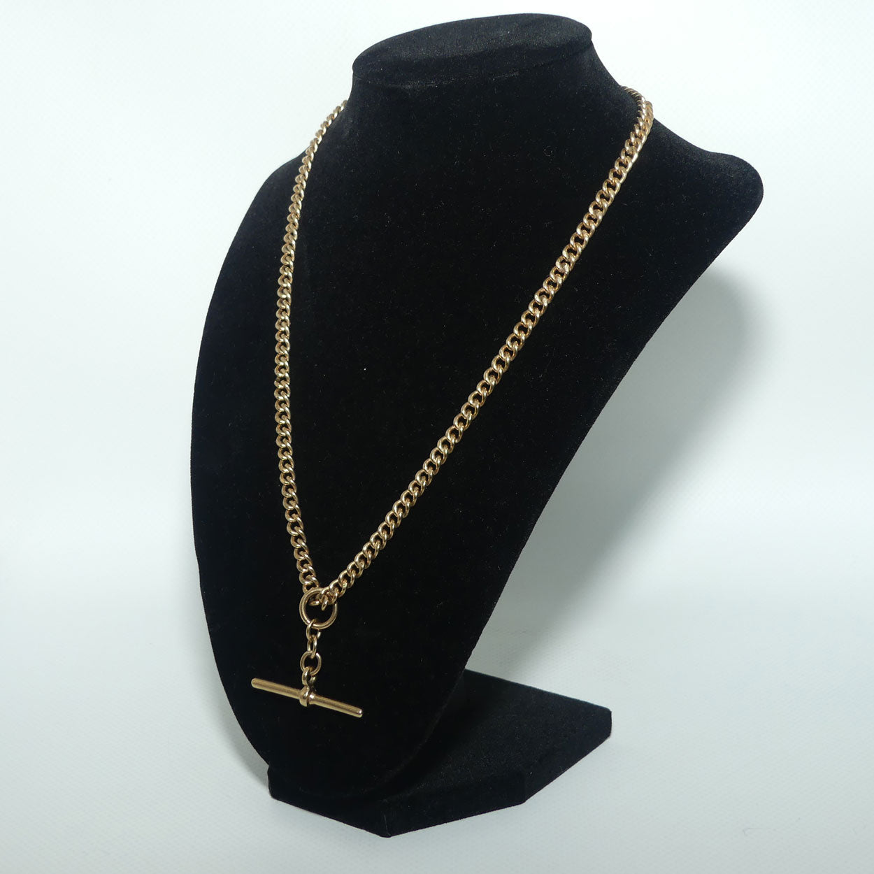 Victorian era 9ct Yellow Gold Albert chain and t bar | 40.37g | Valued $10400