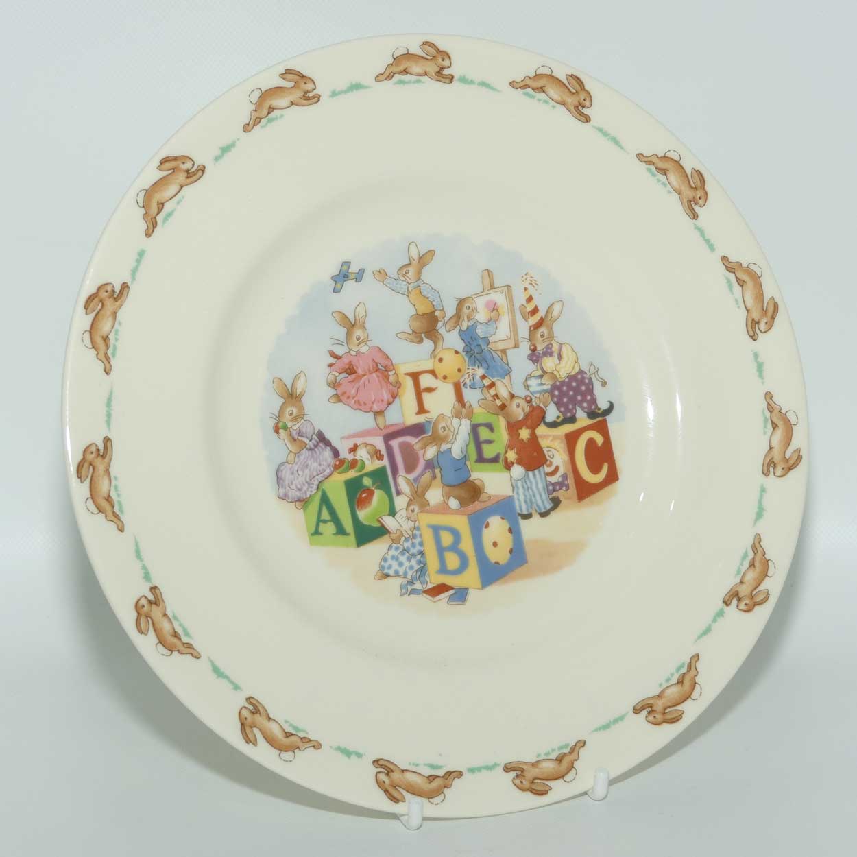 Royal Doulton Bunnykins Tableware ABCDEF plate | 20cm | original box