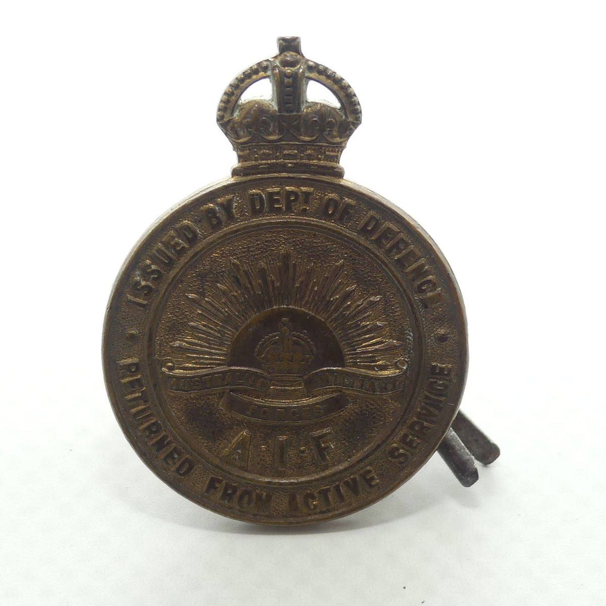 World War I Returned from Active Service AIF Issued by Department of Defence Badge | #257280