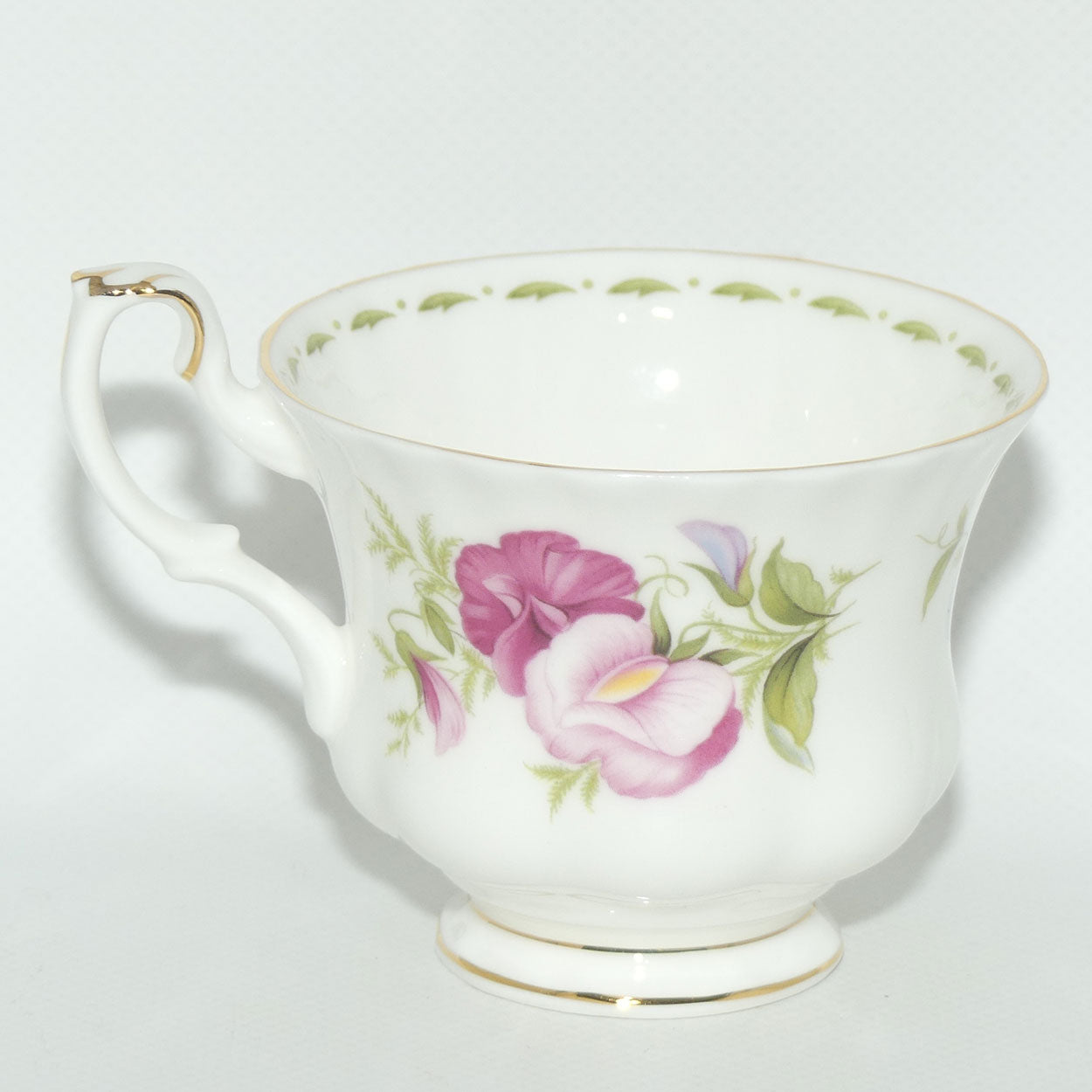 Royal Albert Bone China England | Flower of the Month series | April Sweet Pea trio