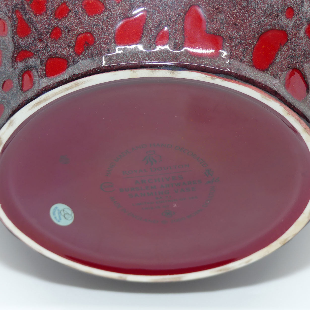 BA21 Royal Doulton Burslem Artwares Flambe | Sanming Vase in Chang | LE 002/125