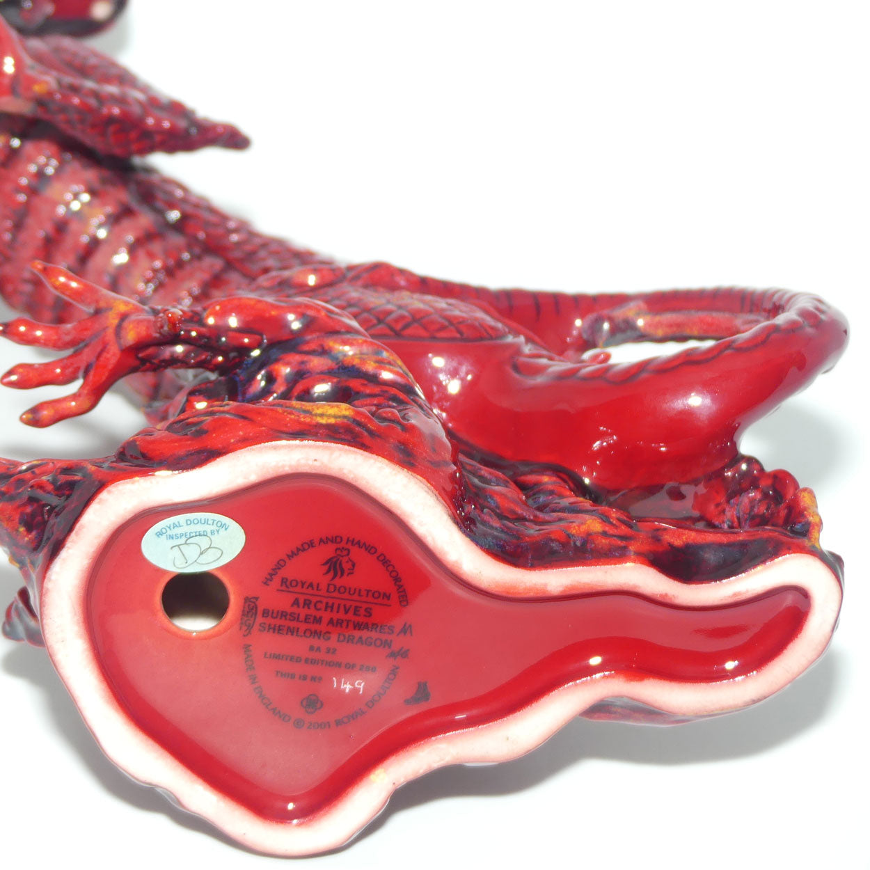 BA32 Royal Doulton Burslem Artwares Flambe | Shenlong Dragon | LE 149/250