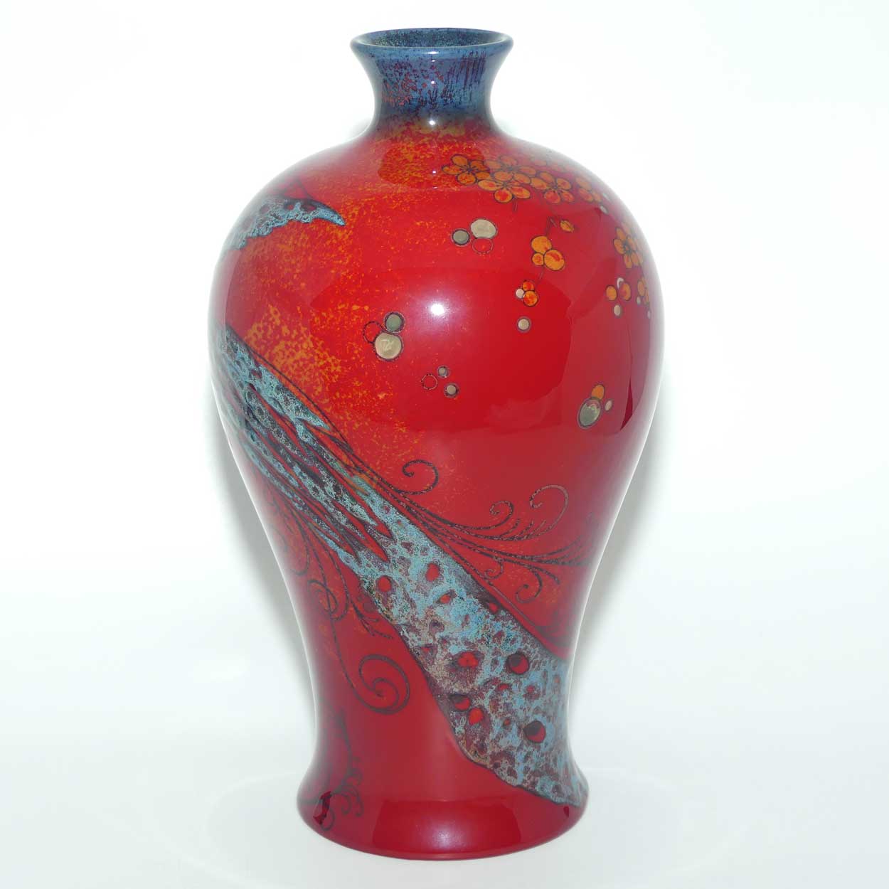 BA02 Royal Doulton Burslem Artwares Flambe | Bird of Paradise vase | LE 95/150