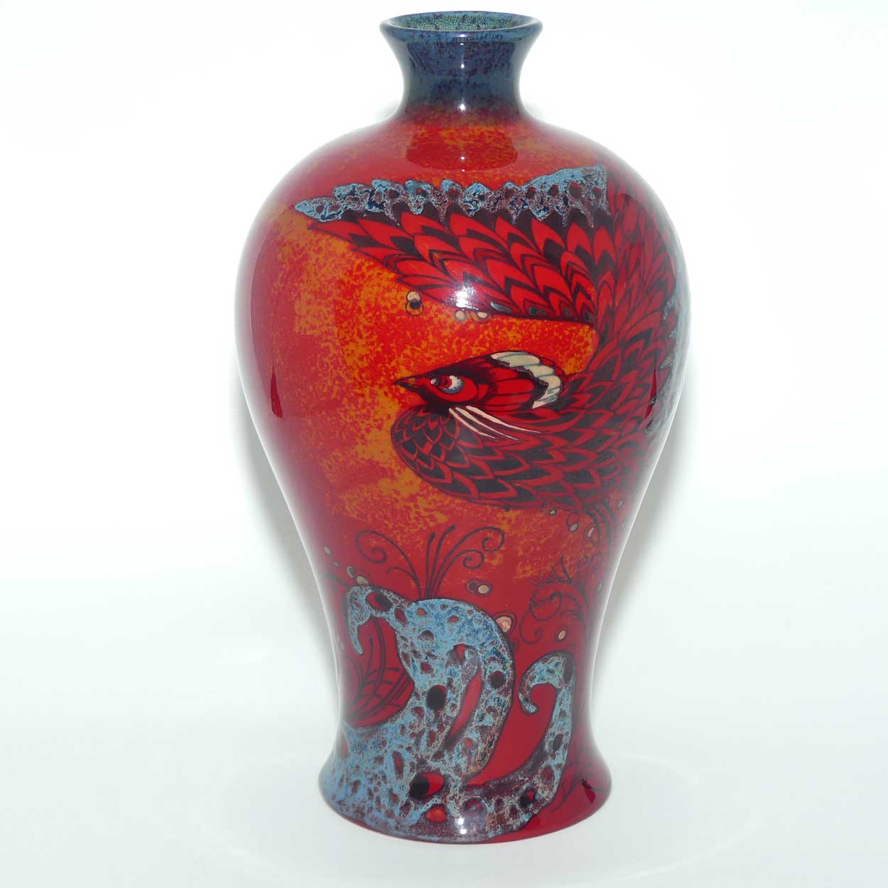 BA02 Royal Doulton Burslem Artwares Flambe | Bird of Paradise vase | LE 95/150