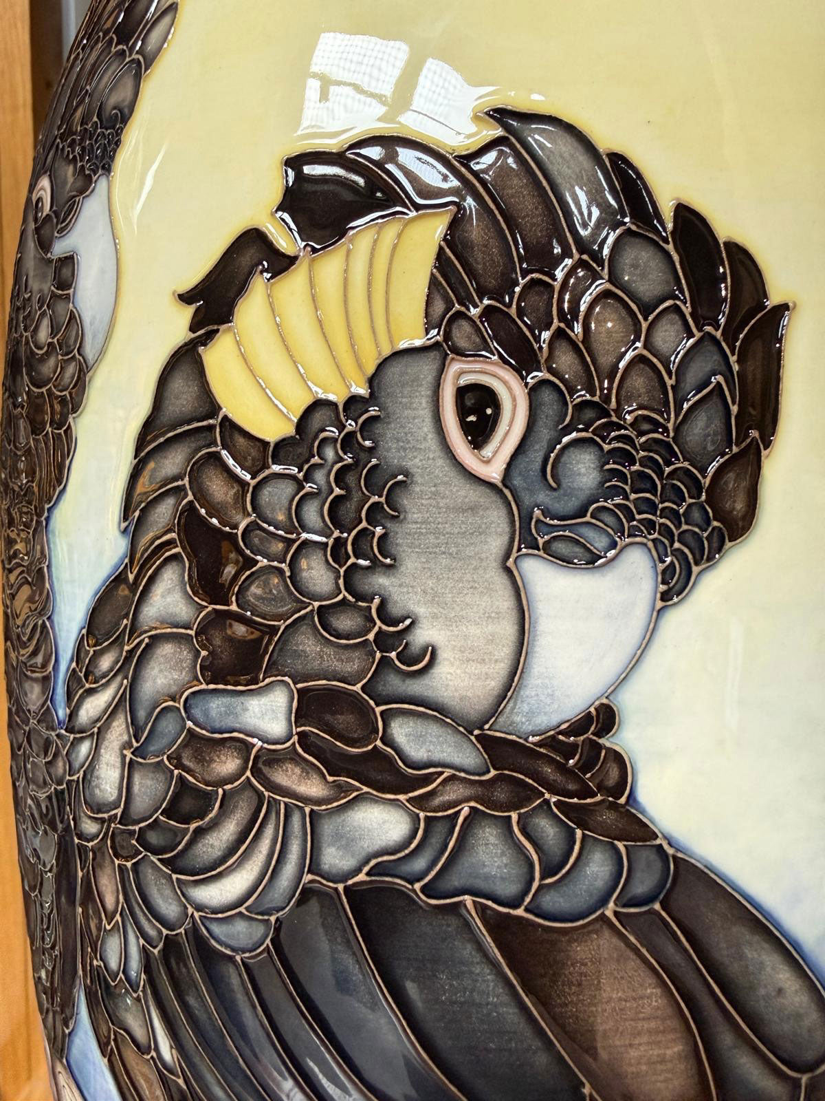 Moorcroft Australian Exclusive Banksian Cockatoo vase | Shape 101/18 | LE25