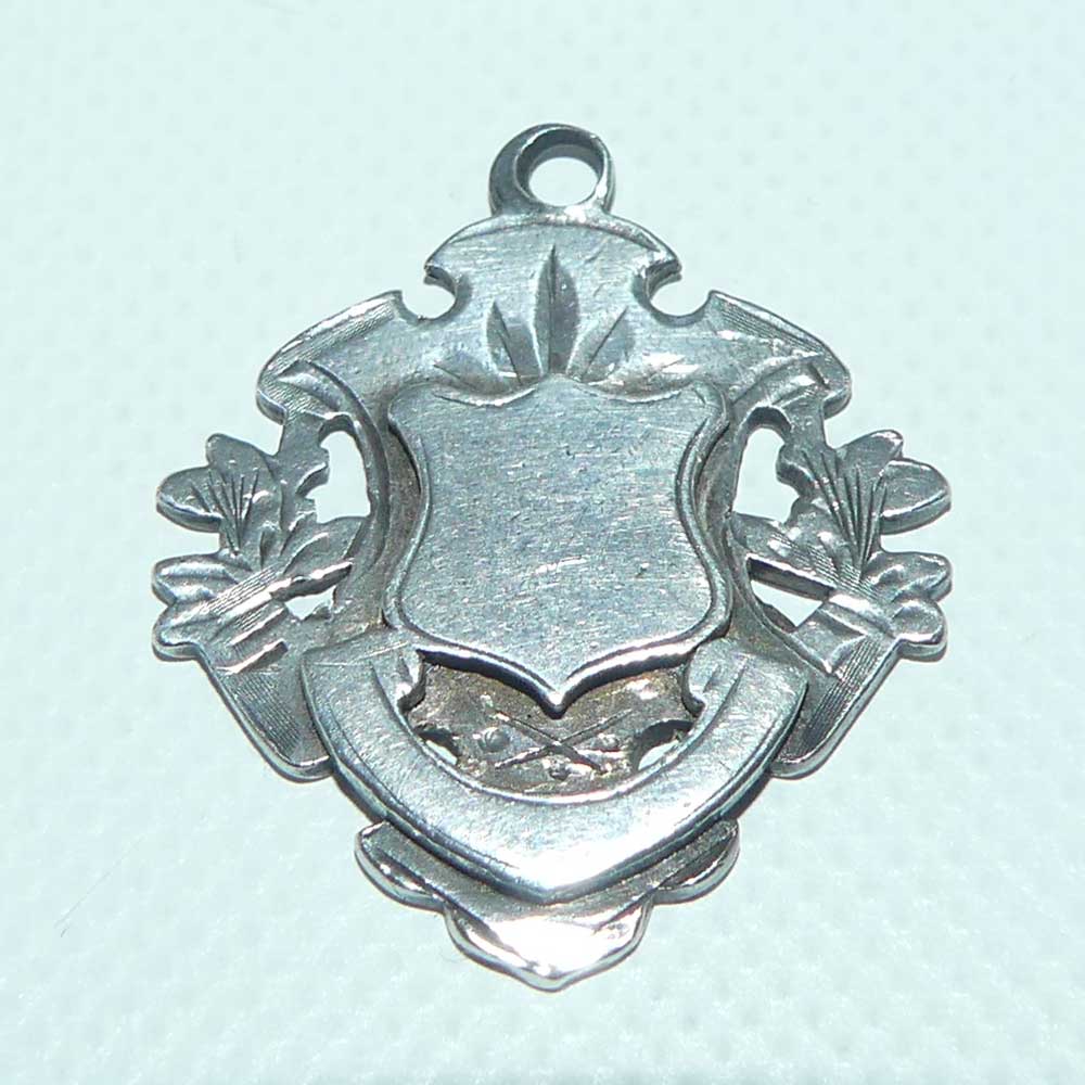 Sterling Silver fob medal | Traditional Shield design | Birmingham 1903