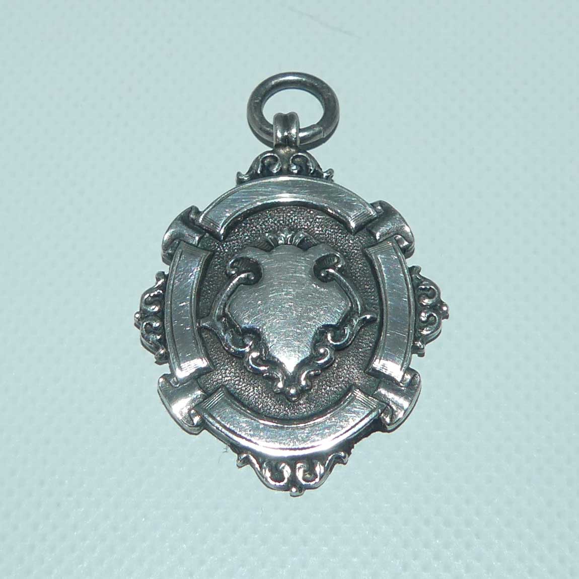 Sterling Silver fob medal | Traditional Shield design | Birmingham 1925