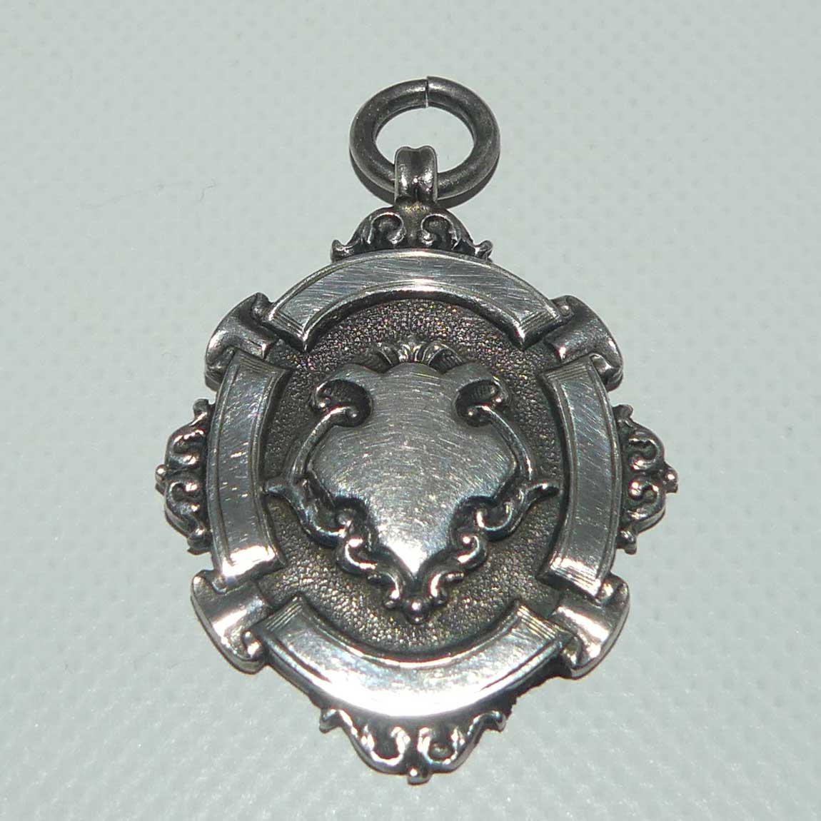 Sterling Silver fob medal | Traditional Shield design | Birmingham 1925