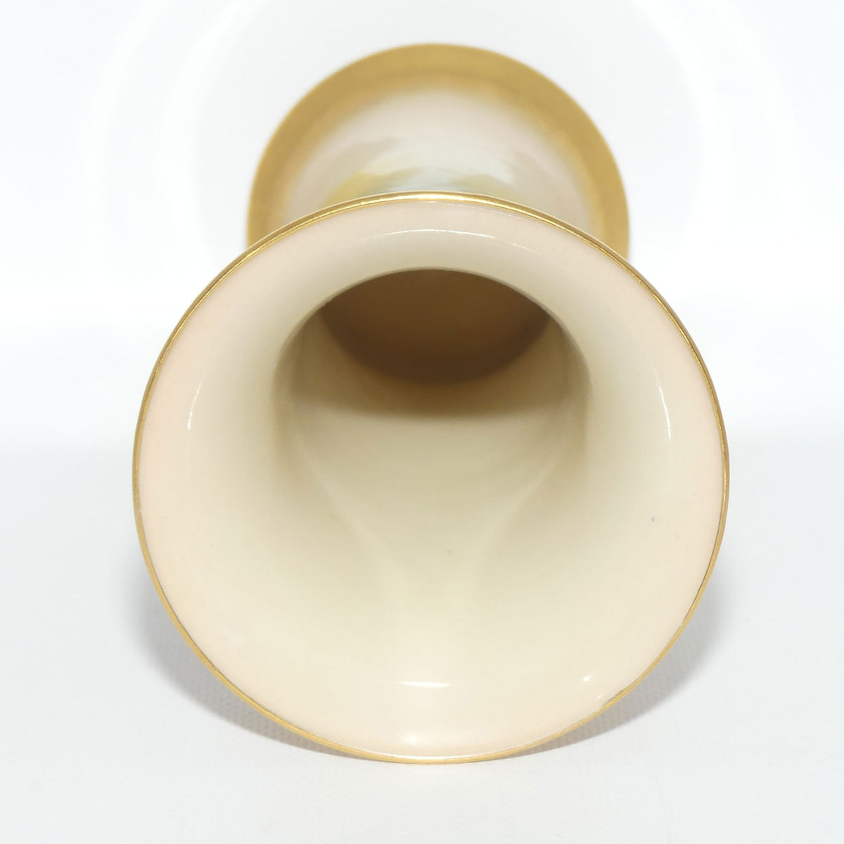 Royal Worcester hand painted Roses G923 trumpet vase (Blake)
