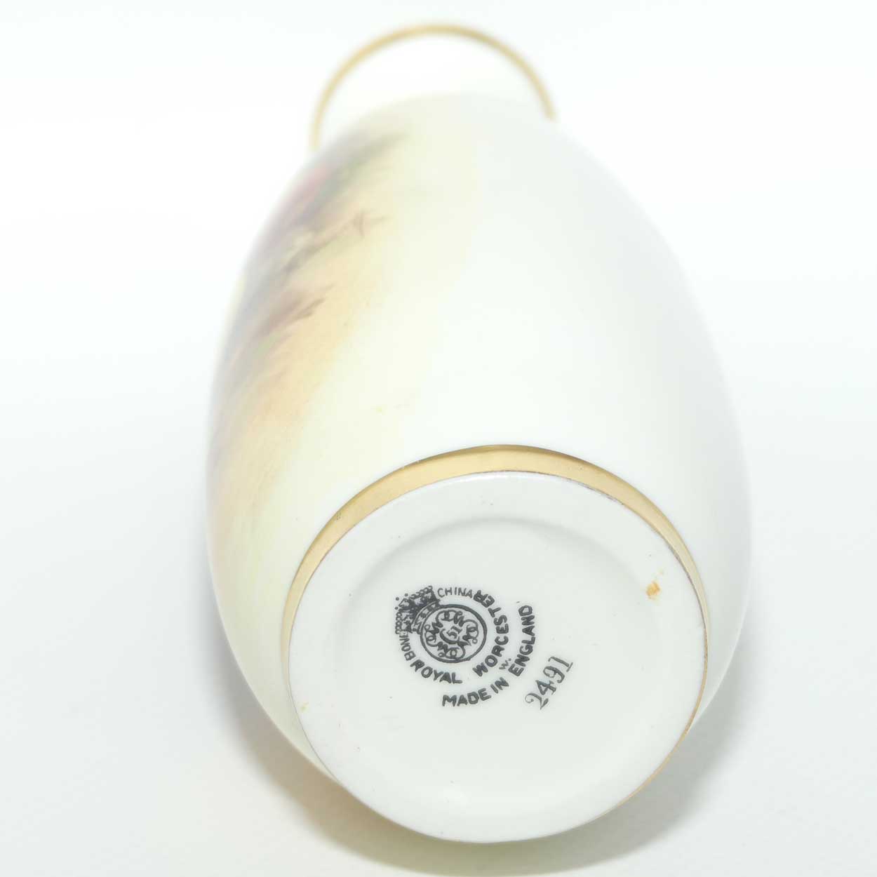 Royal Worcester hand painted Fruit bud vase | 2491 shape | Bowkett