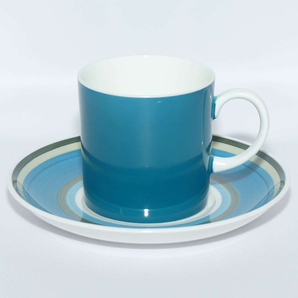 Susie Cooper Gay Stripes series | C2144 Sevres demi tasse duo