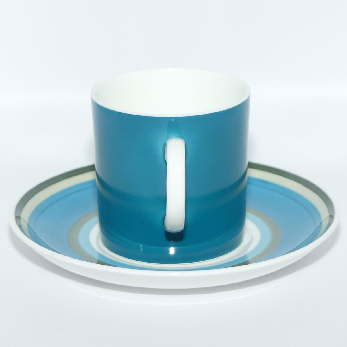 Susie Cooper Gay Stripes series | C2144 Sevres demi tasse duo