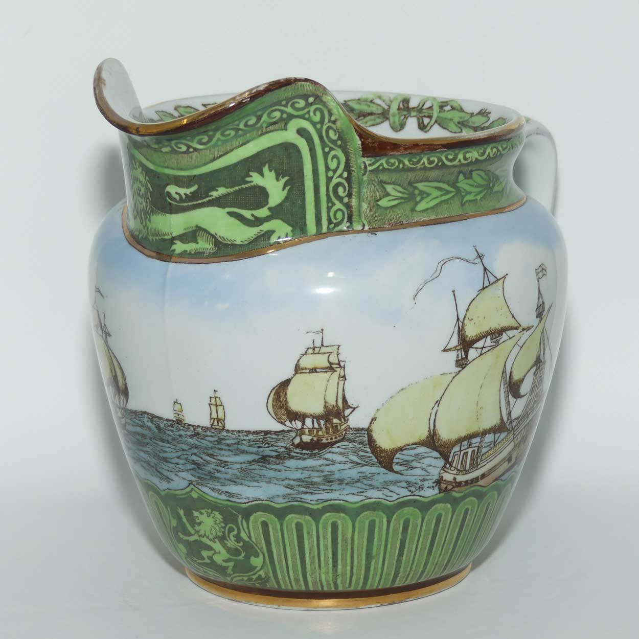 Royal Doulton Galleons large jug D1778 | Castle shape