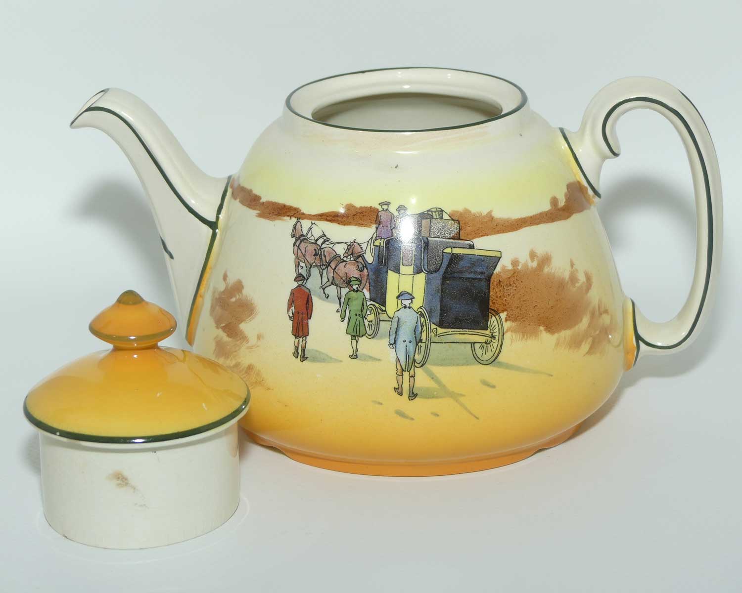 Royal Doulton Coaching Days Joan shape tea pot | Medium D2716