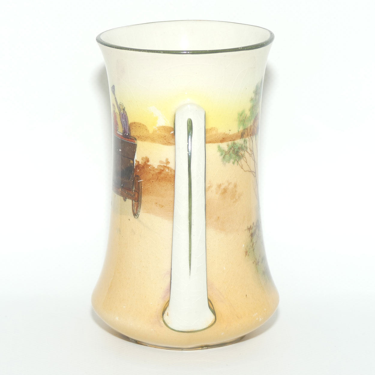 Royal Doulton Coaching Days twin loop handle vase D2716
