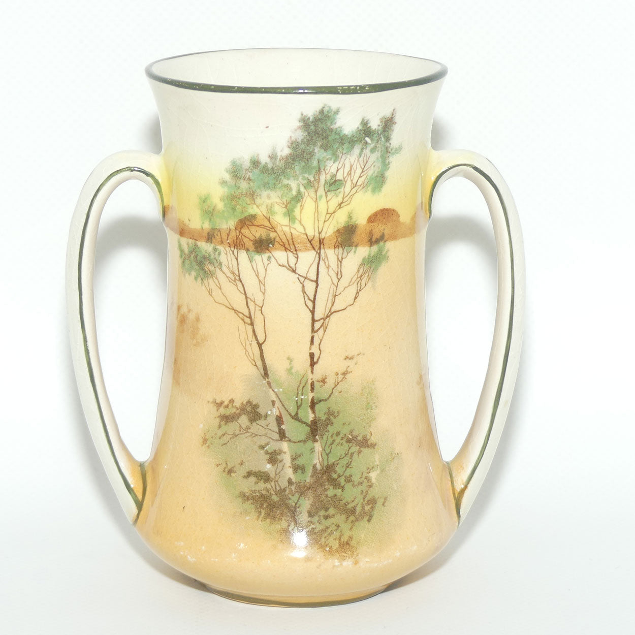 Royal Doulton Coaching Days twin loop handle vase D2716