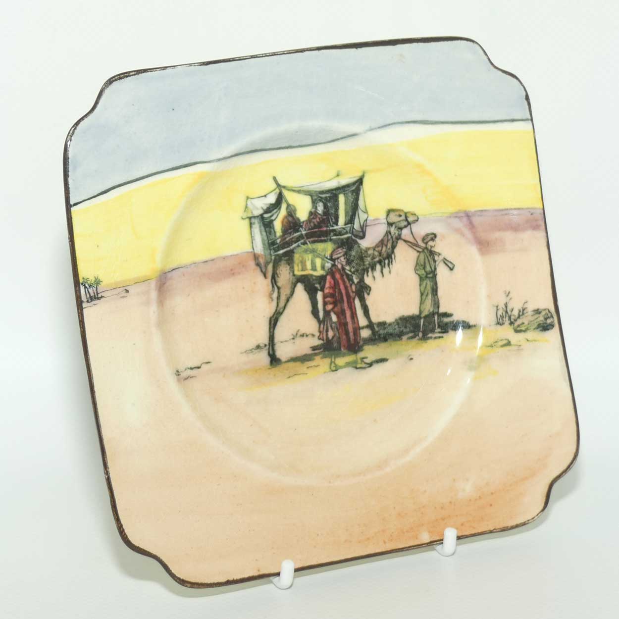 Royal Doulton Desert Scenes square plate D3192 | Scene 2