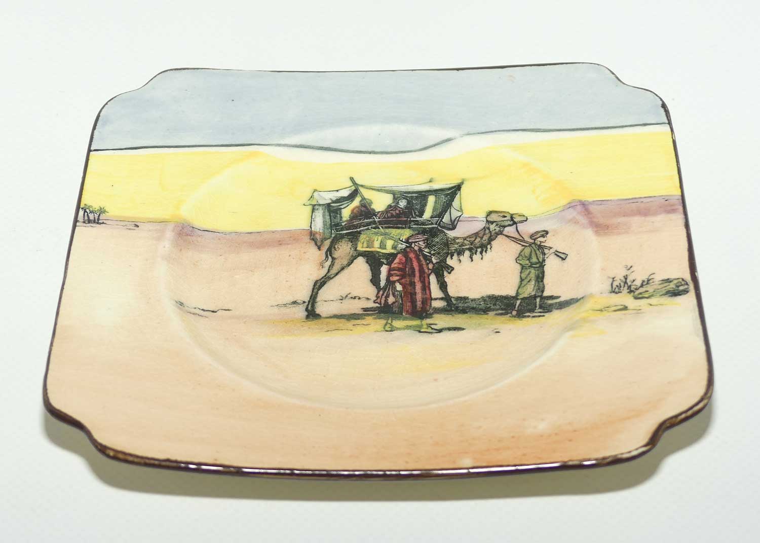 Royal Doulton Desert Scenes square plate D3192 | Scene 2