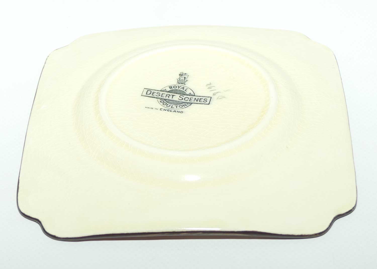 Royal Doulton Desert Scenes square plate D3192 | Scene 2