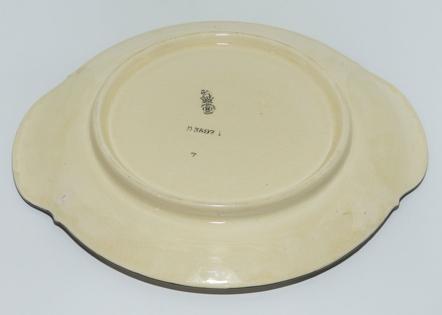 Royal Doulton Sedan Chair double tab handled plate D3597