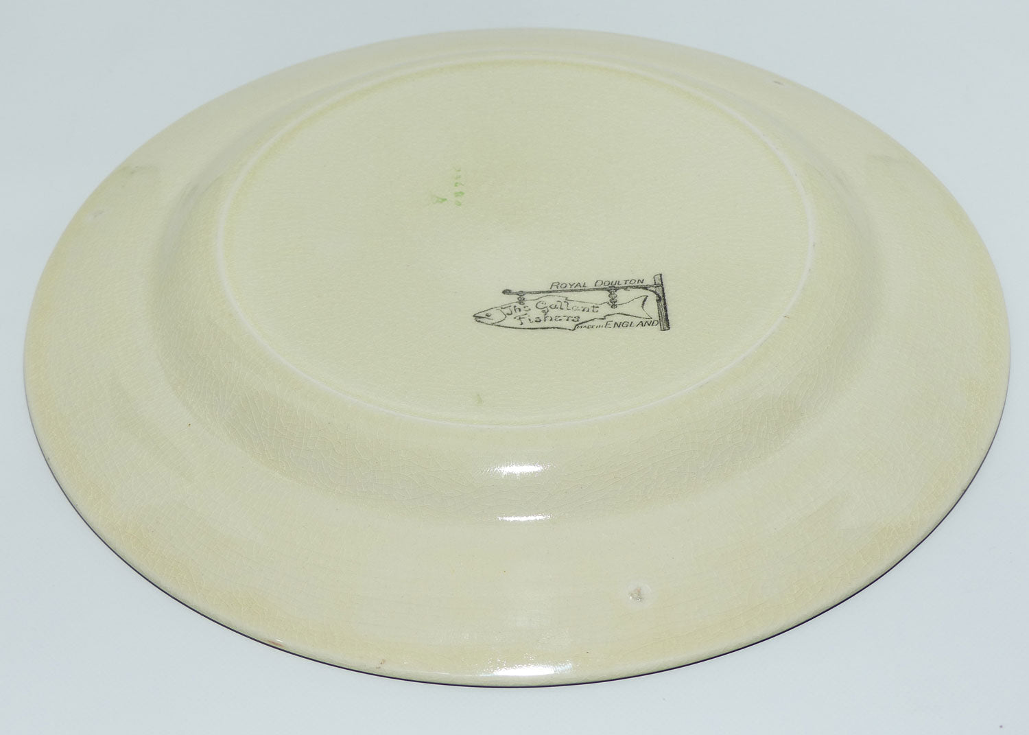 Royal Doulton Gallant Fishers plate | 26.5cm | Of Recreation there is none so free as fishing is alone | D3680